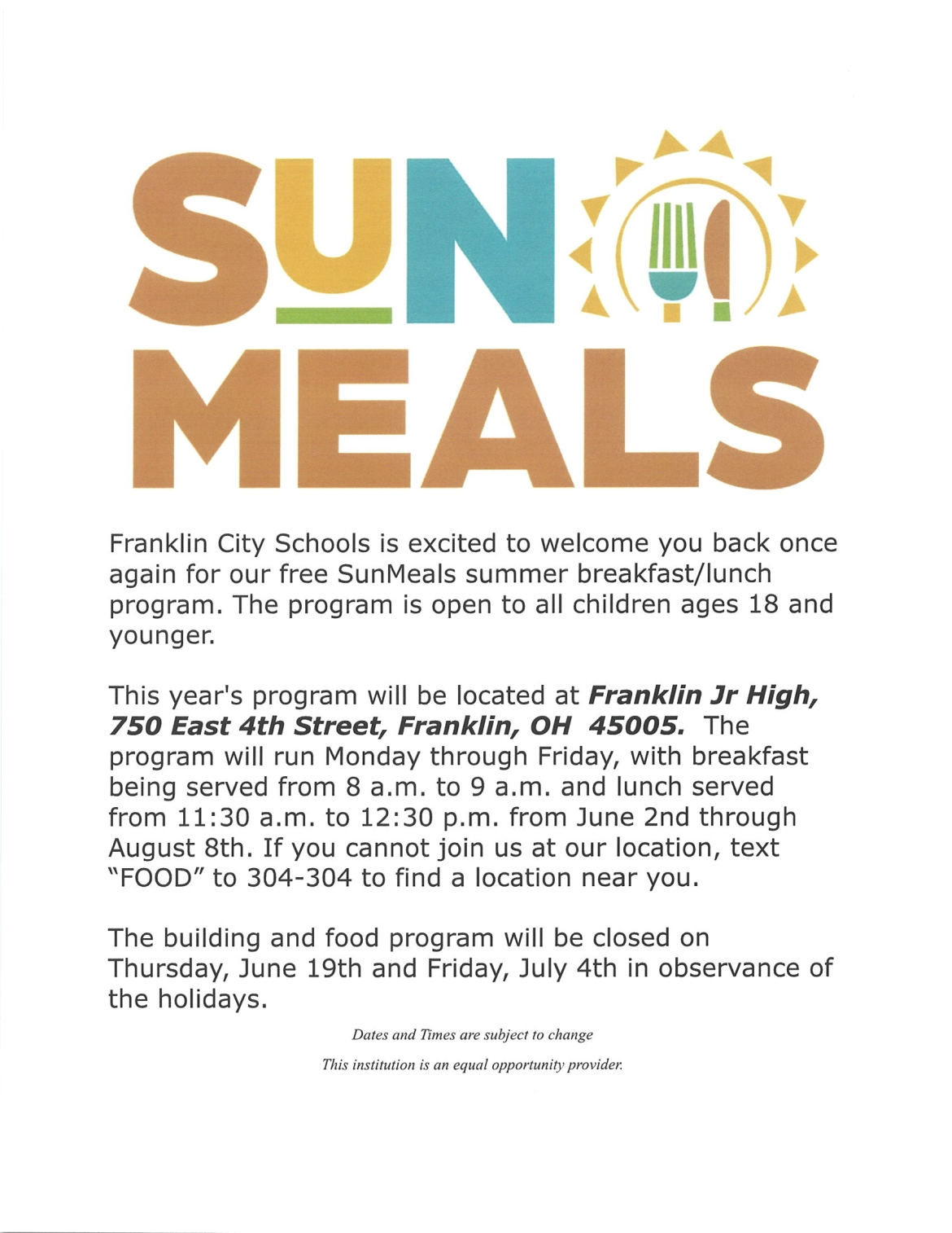 Summer Meal Flyer 25